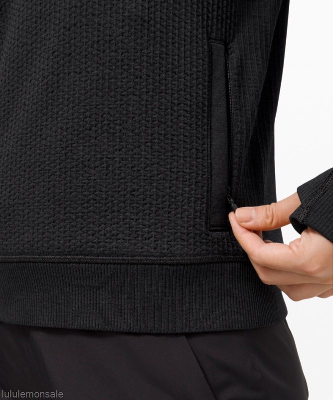 Lululemon Damen DELULU473 | Schwarz Konstruierter Warmer Halbreißverschluss